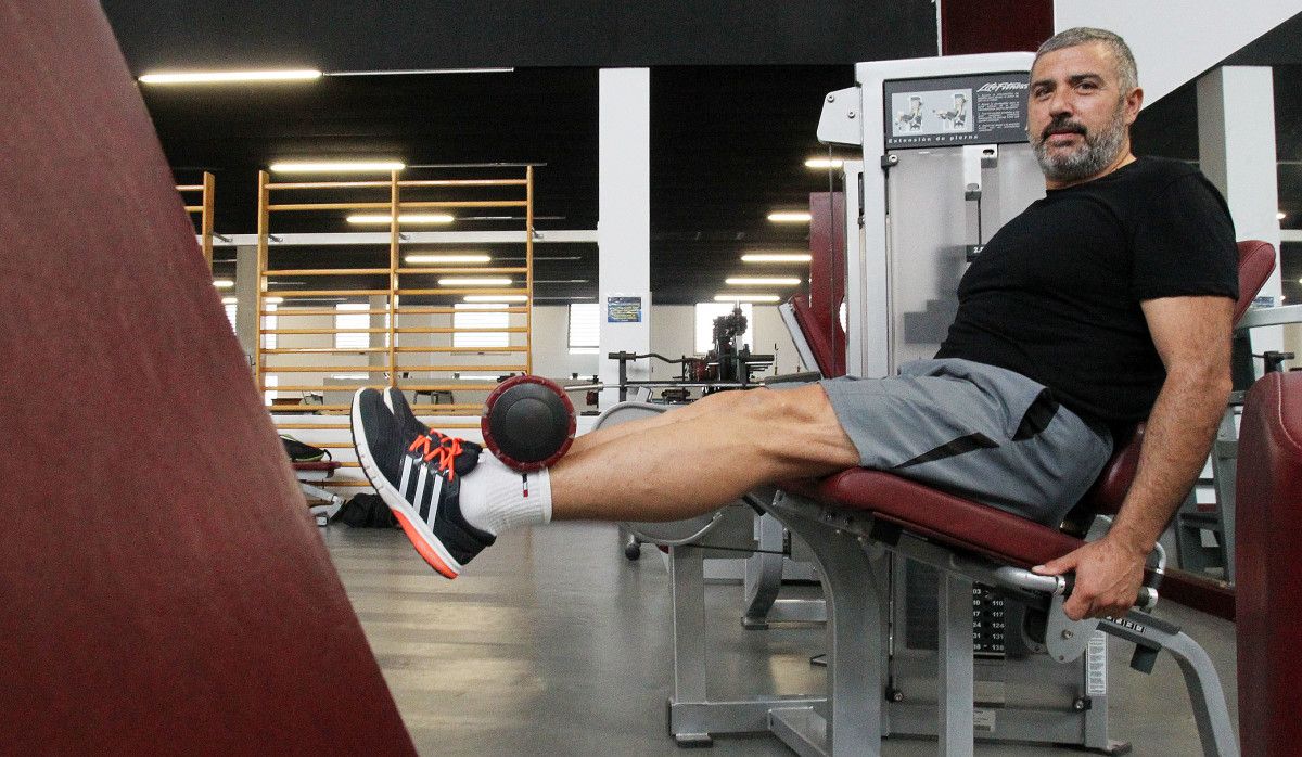 Martín Brea no ximnasio do Centro Galego de Tecnificación Deportiva
