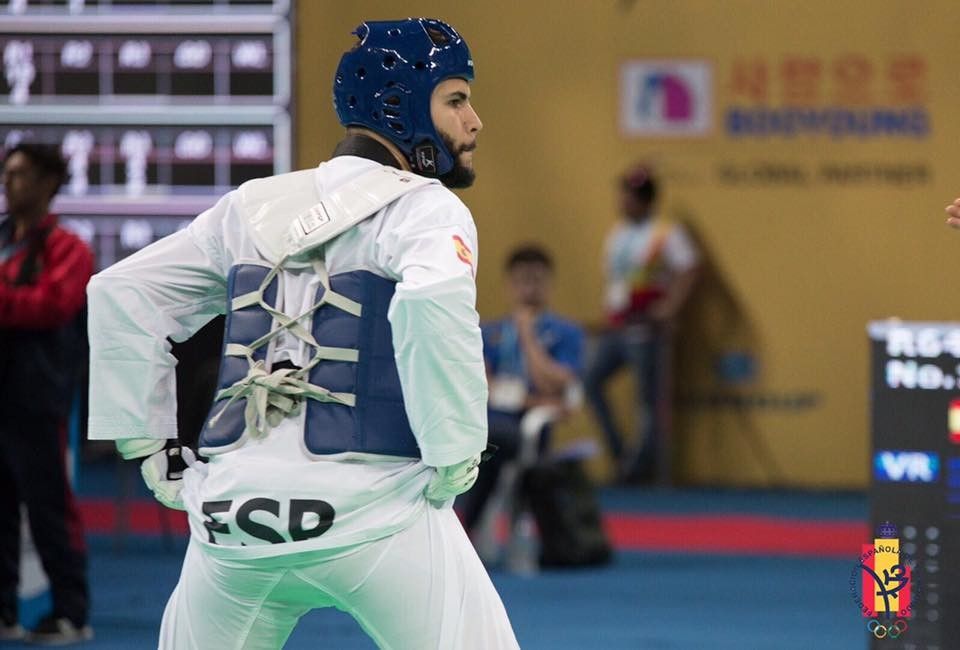 Pablo Fernández, en el Mundial de Taekwondo en Korea