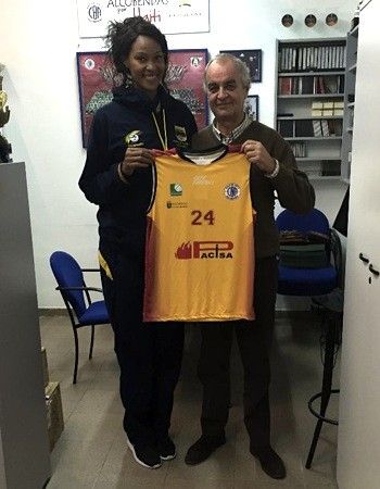 Tatiana Mosquera, na súa presentación co Alcobendas