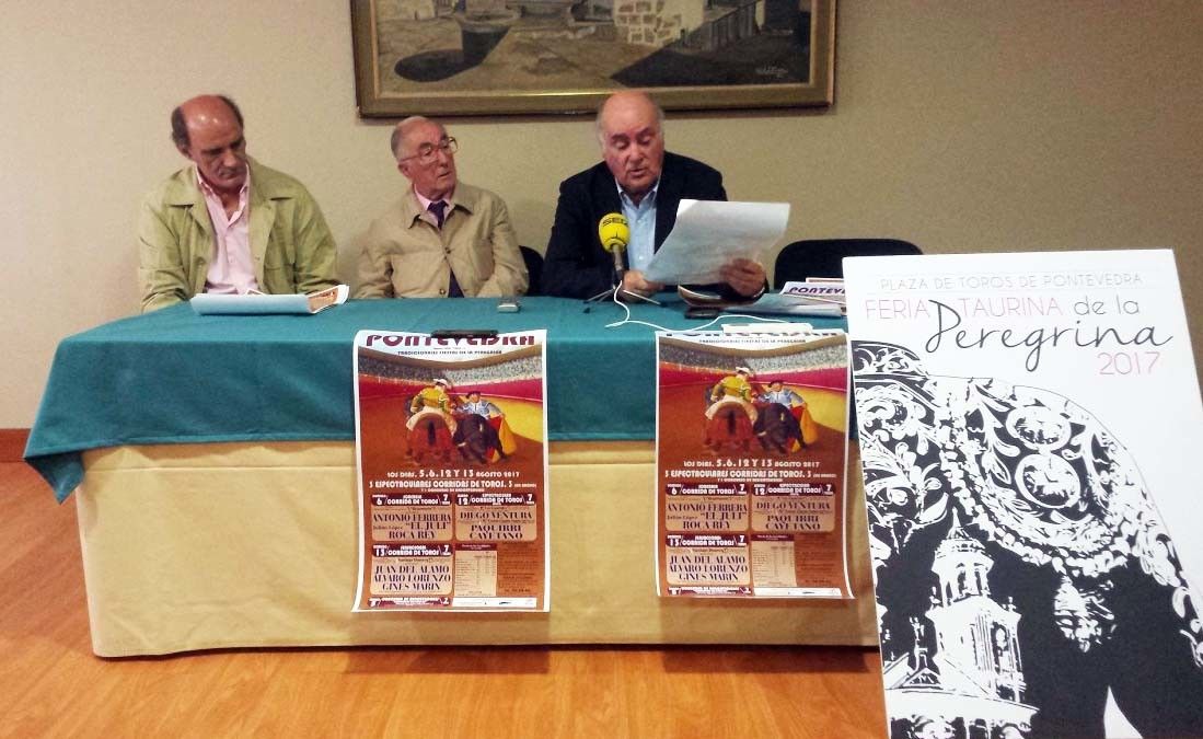 Pablo Lozano, Pedro Antonio Rivas y Eduardo Lozano presentan el cartel de la Feria Peregrina 2017