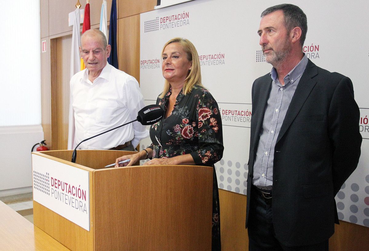 Carmela Silva, Magín Alfredo Froiz e Xosé Manuel Abraldes