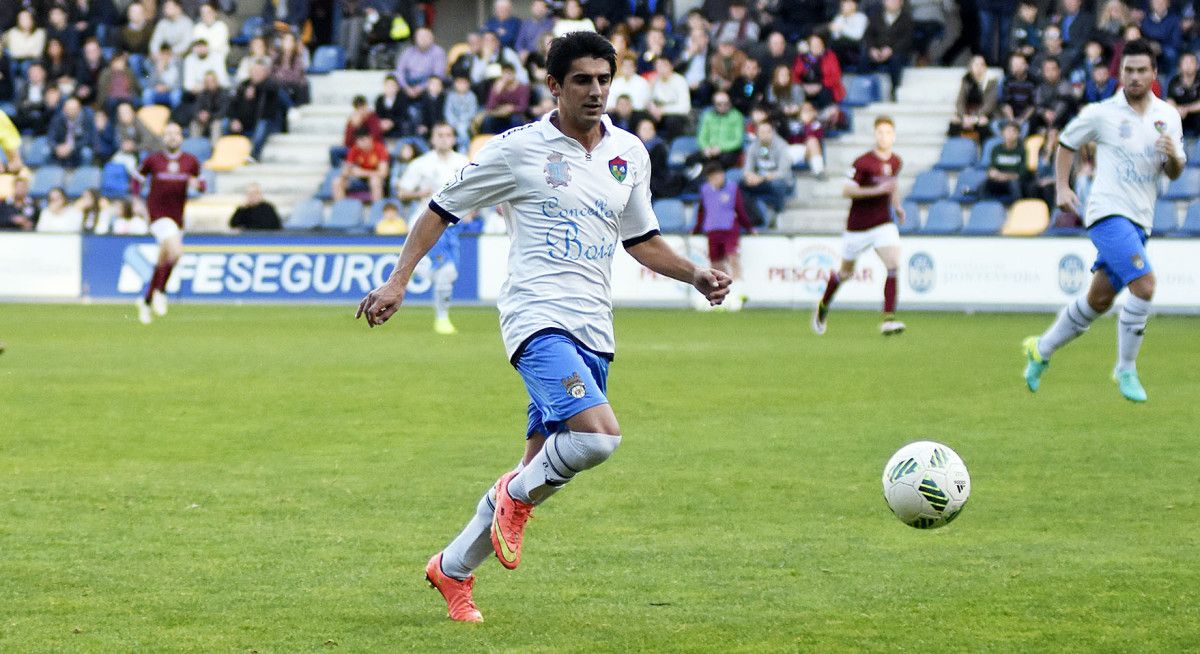 Jimmy, en el partido entre Pontevedra y Boiro en Pasarón