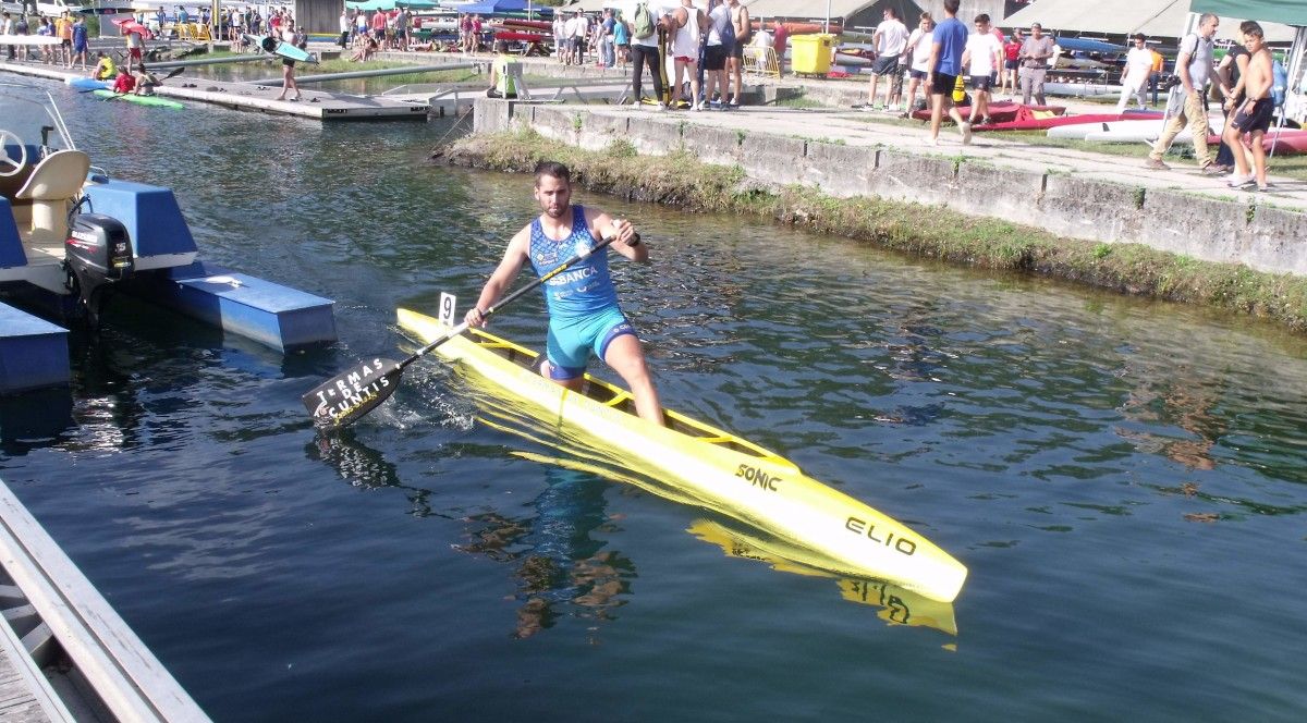 Diego Romero, no Campionato de España de Piragüismo en Verducido