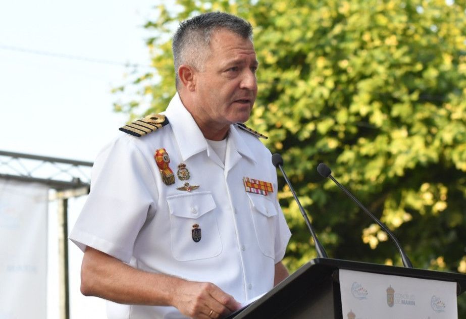 Pregón de Núñez Torrente, comandante director de la Escuela Naval, en las Festas do Carme
