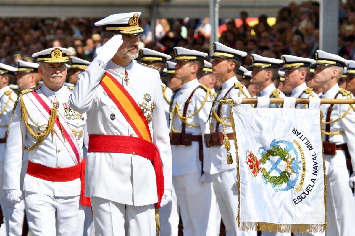 Felipe VI preside os actos do Día do Carme na Escola Naval de Marín