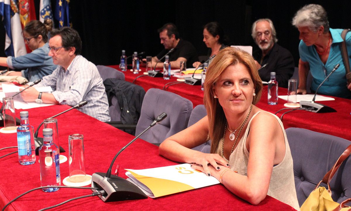María Rey, en el pleno municipal