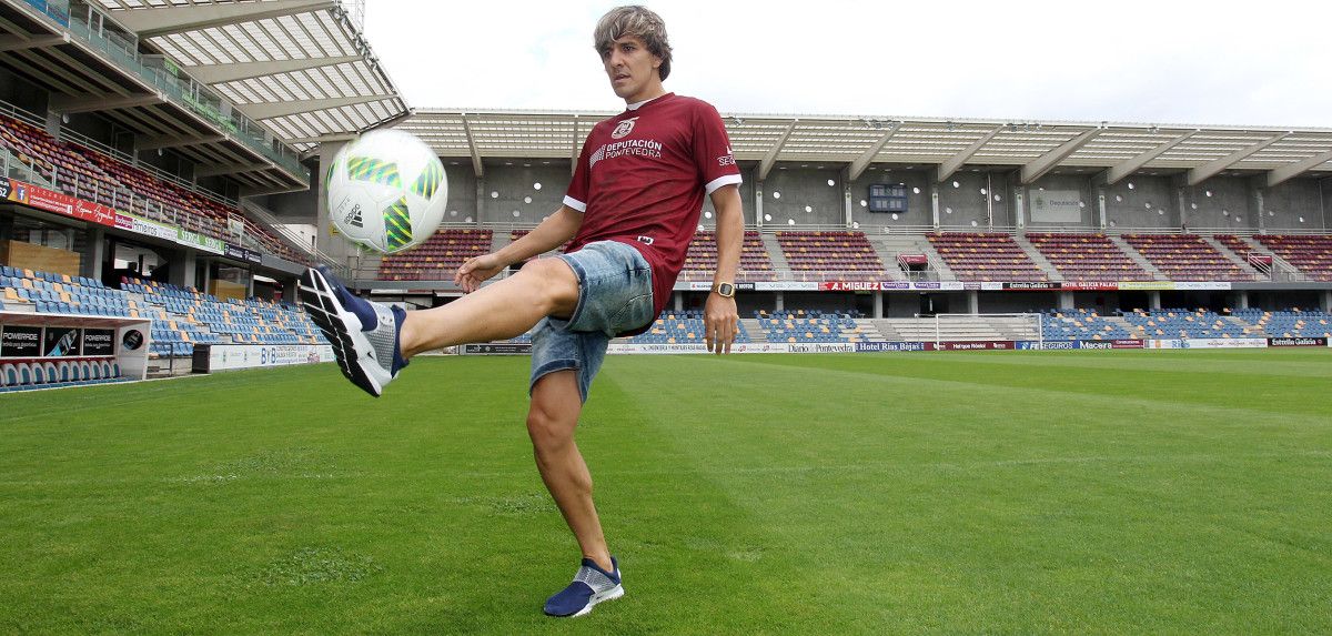 Prosi, en su presentación como jugador del Pontevedra
