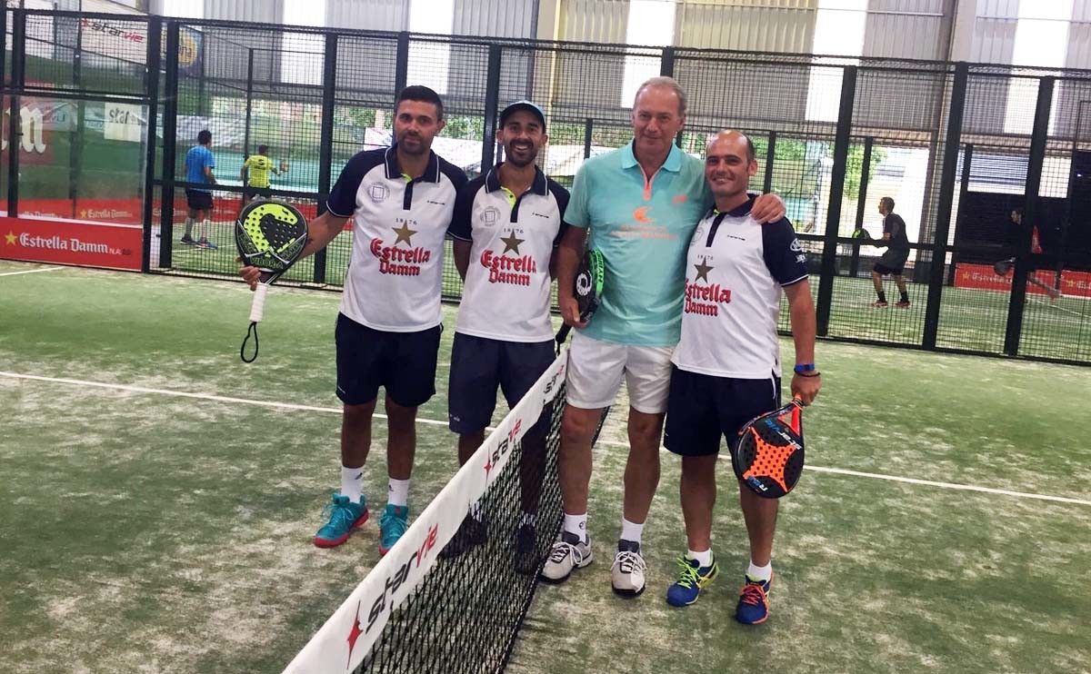 Bertín Osborne, no seu partido de pádel en Sanxenxo