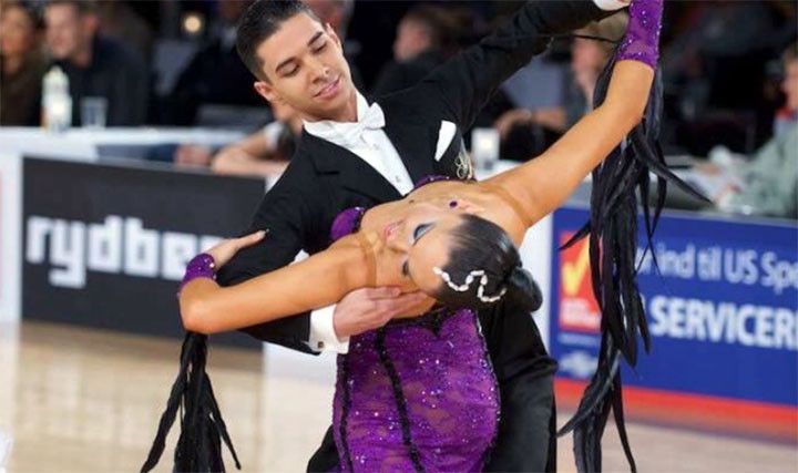 Adrián Esperón y Patricia Martínez, en una de las competiciones de baile deportivo
