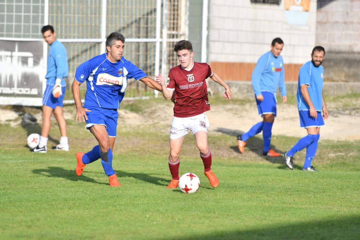 Partido amistoso entre Pontevedra y Porriño Industrial en Burgáns