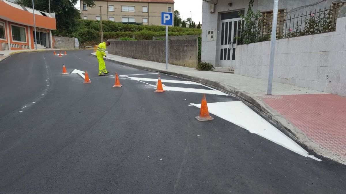 Obras na rúa Recamán