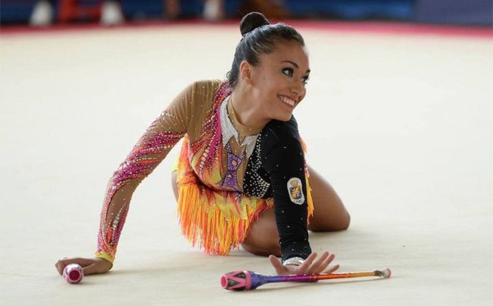 Natalia García, en una competición internacional