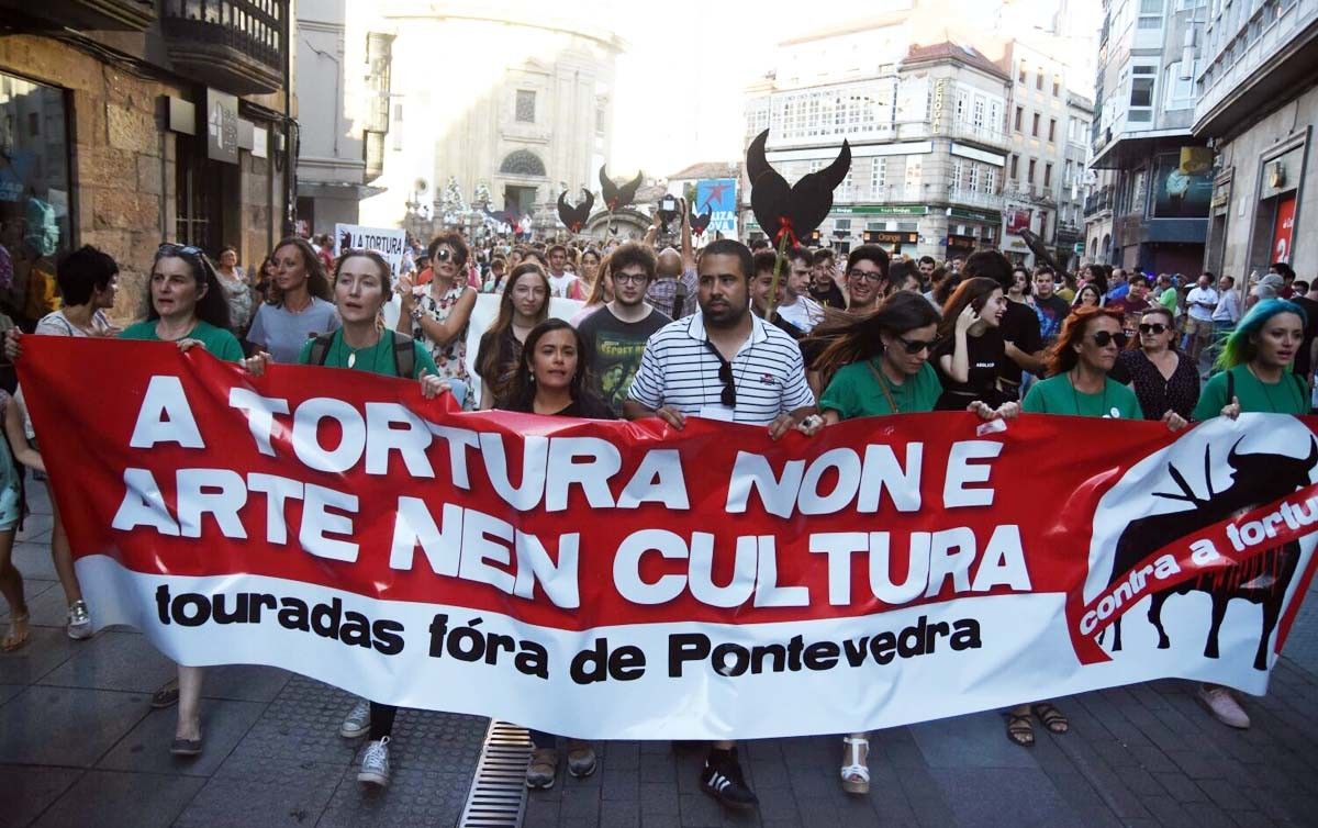 Manifestación antitouradas en Pontevedra
