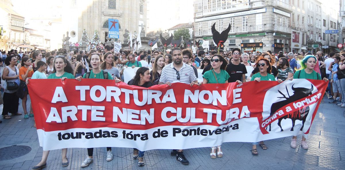 Manifestación antitouradas en Pontevedra