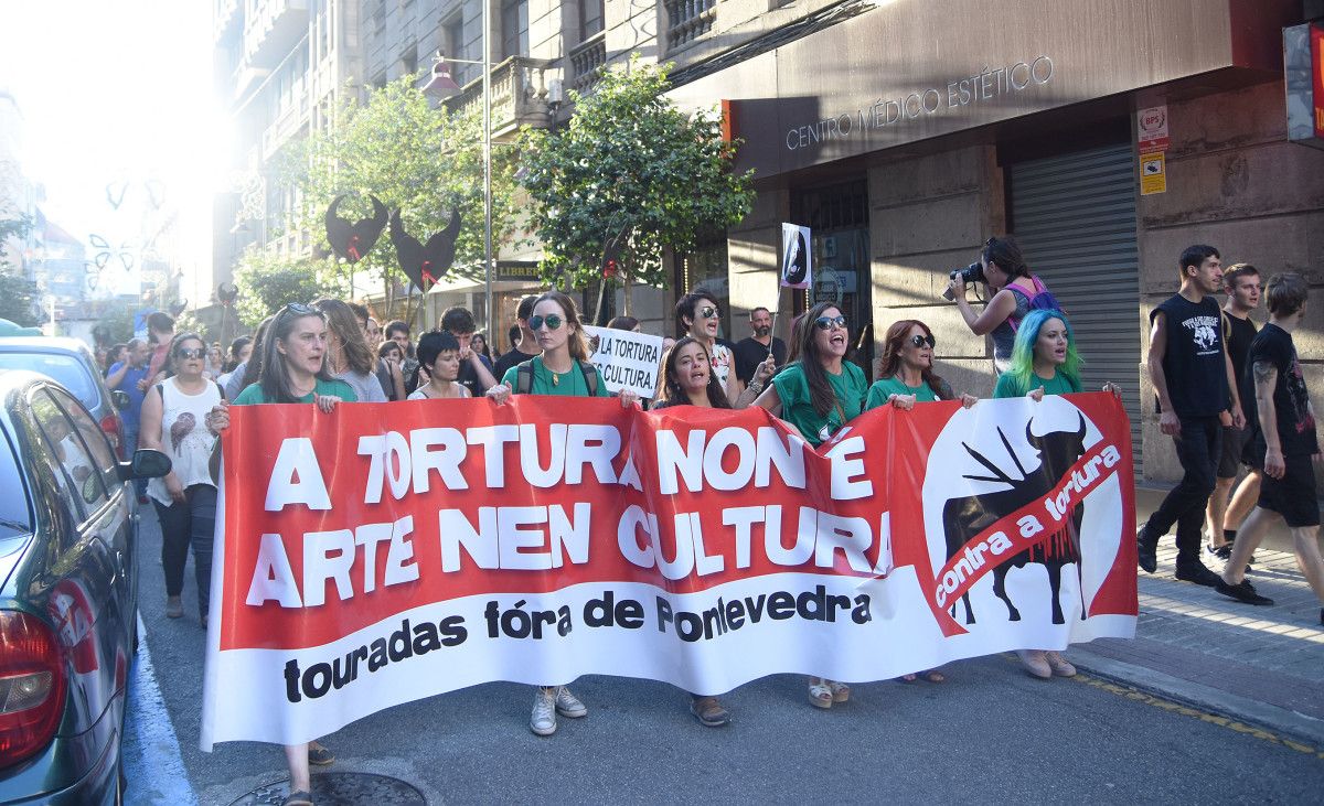 Manifestación antitaurina en Pontevedra