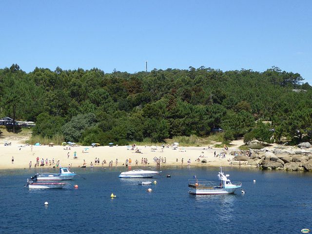 Praia canina do Espiño, no Grove