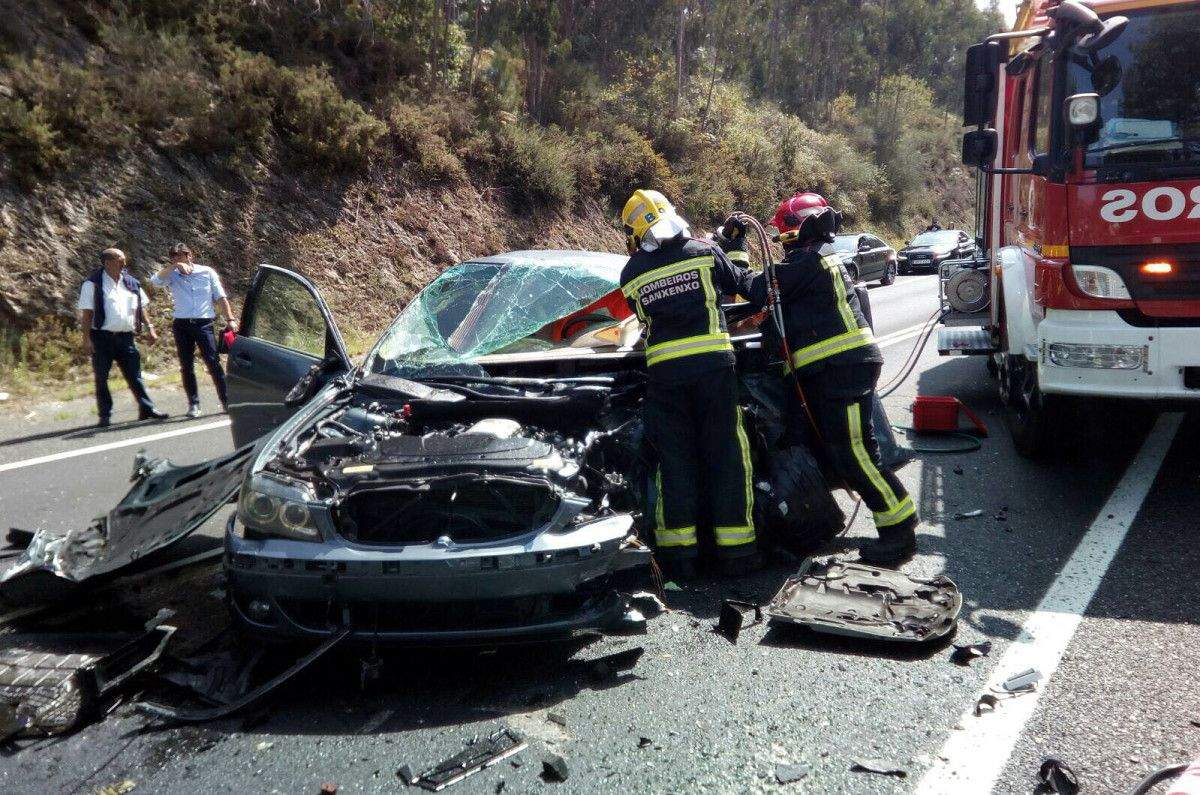 Accidente en la vía rápida de O Salnés