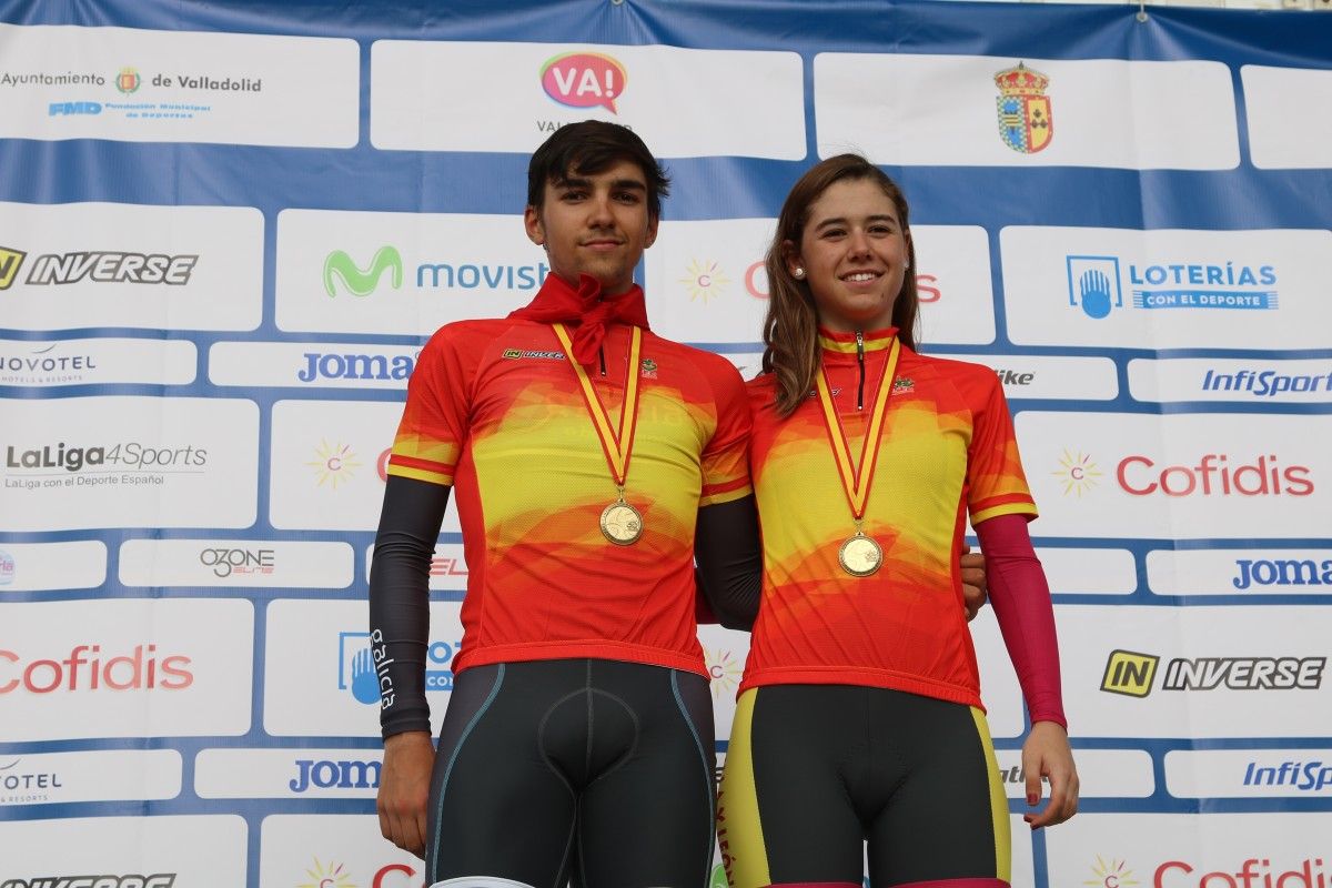 Guillermo García, tras proclamarse campión de España junior contrarreloxo