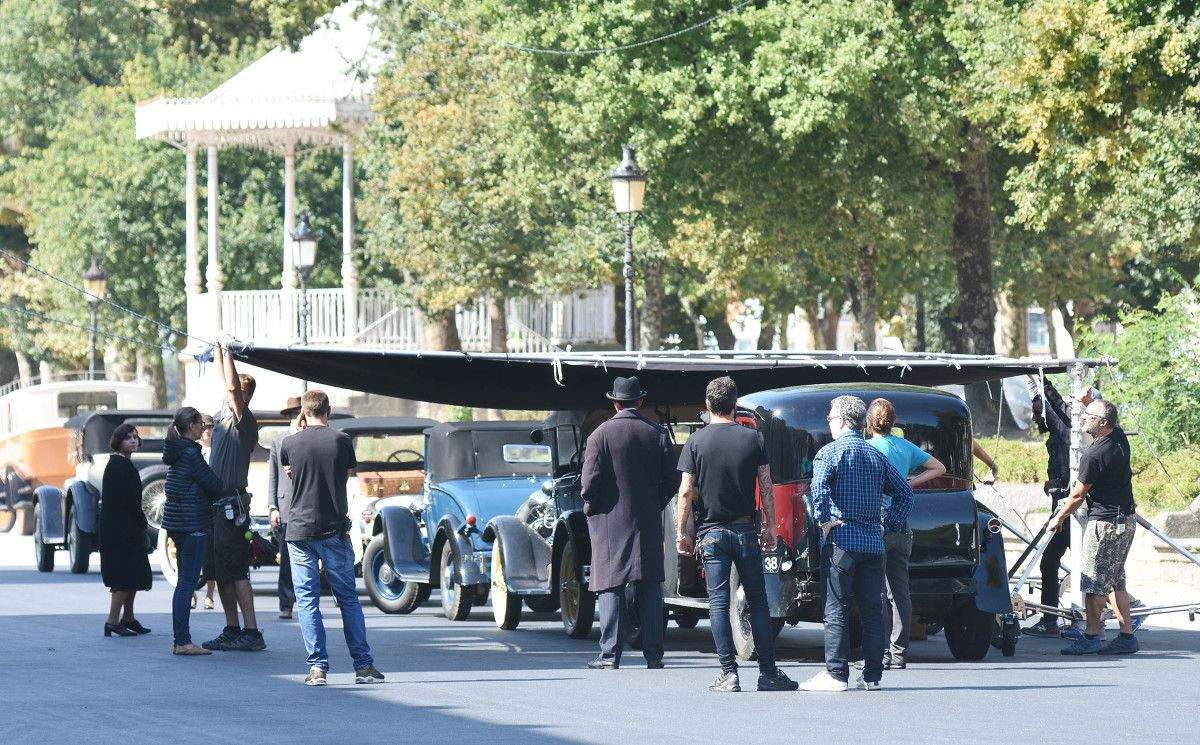 Rodaxe en Pontevedra de 'La sombra de la ley', en Montero Ríos