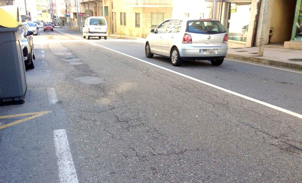 Calle Progreso, en Sanxenxo