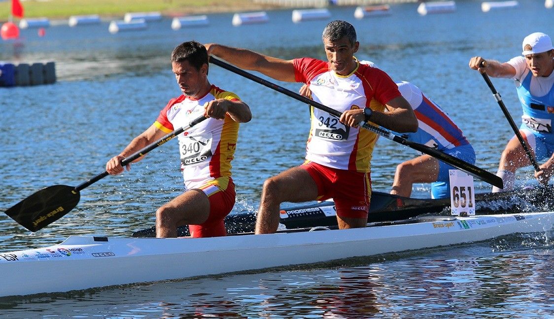 Ramón Ferro e Óscar Graña durate unha competición