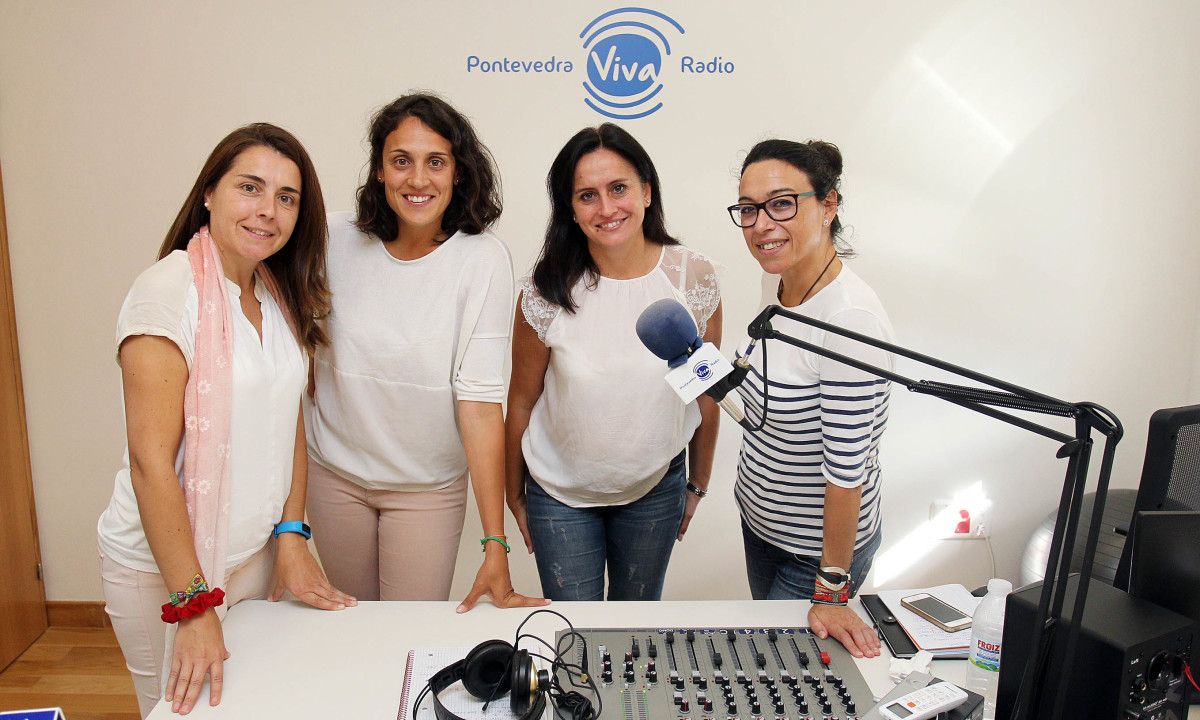Sonia Paramá, Diana Fernández y Belén Álvarez, entrenadoras y presidenta del  Club Galaico Sincro