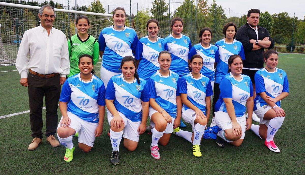 Equipo femenino de la SCD Salcedo en el 70 aniversario de la entidad (2017/2018)