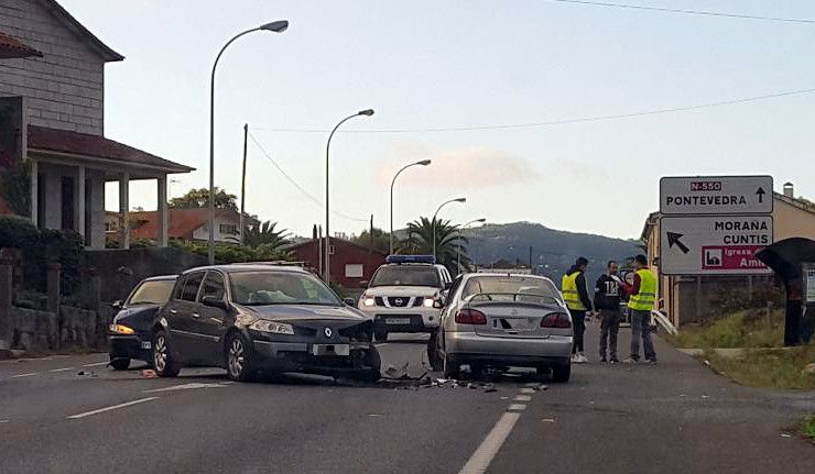 Accidente de circulación en la N-550 en Porráns