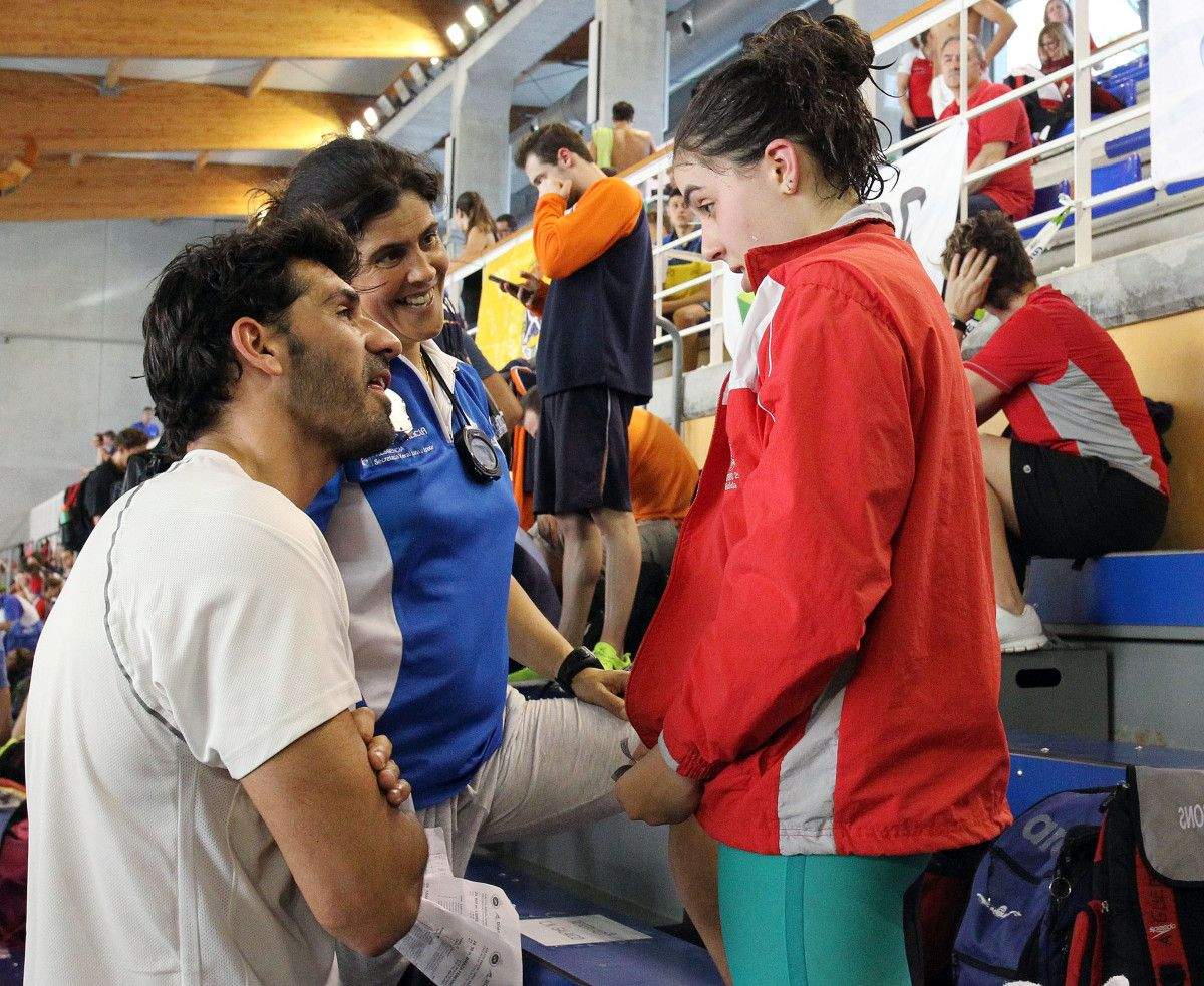 Fernando Zarzosa, Luisa Domínguez e Águeda Cons durante o Campionato de España Open