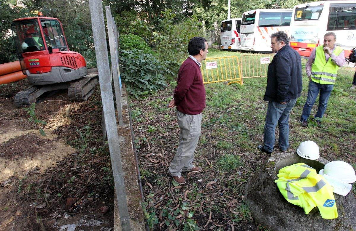 Segunda fase das obras do saneamento do río Gafos