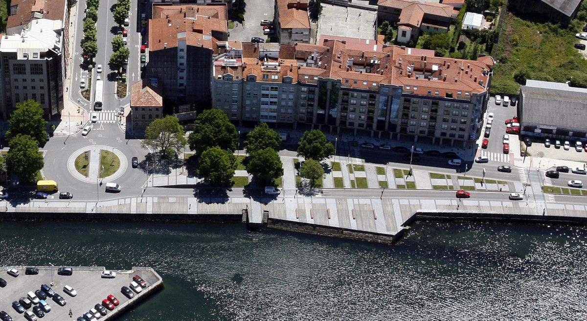 Zona de paseo cara a Marín nas Corbaceiras