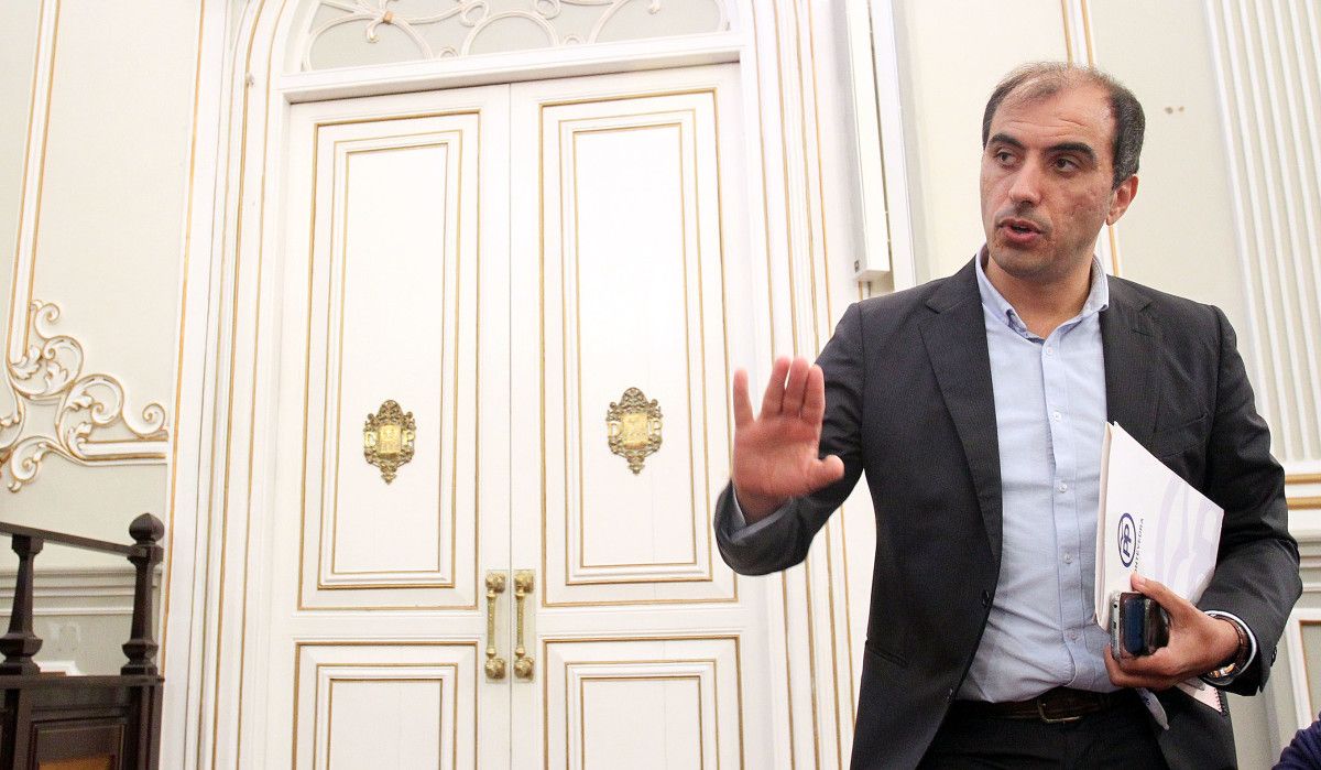 Ángel Moldes, na súa etapa como portavoz do Partido Popular na Deputación de Pontevedra
