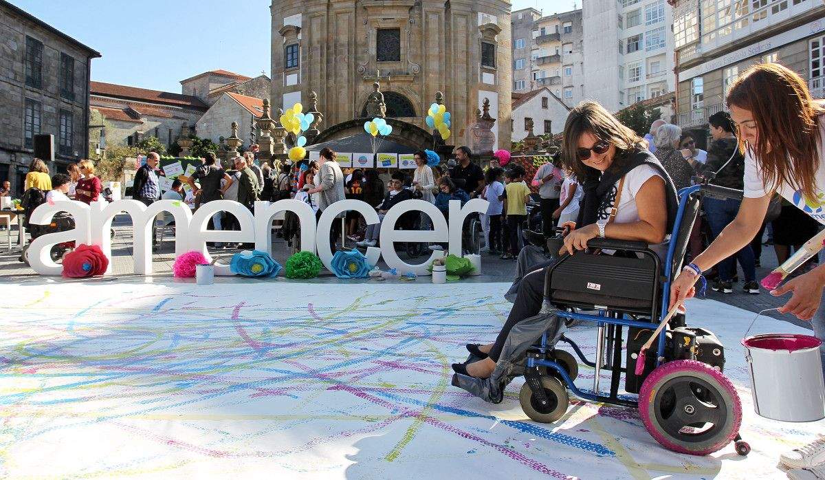Día Mundial da Parálise Cerebral na praza da Peregrina