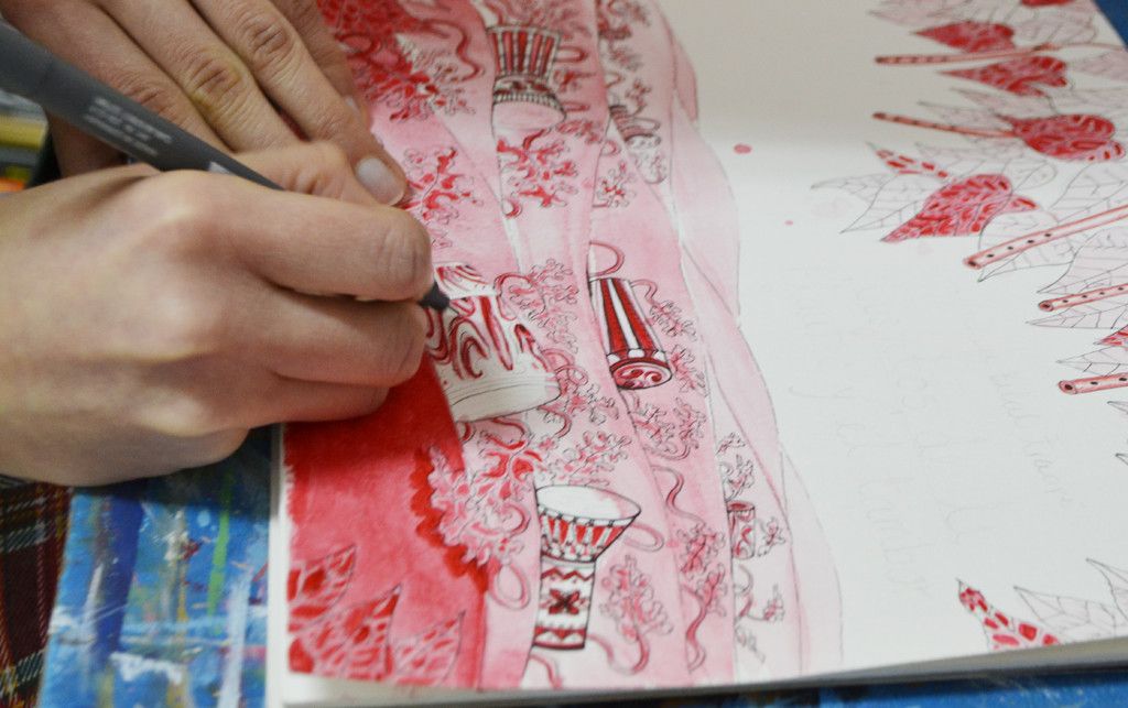 Proceso de elaboración del libro ilustrado 'Los cuentos de Cuenta Sin Contar, cuentos de la flauta y el tambor'