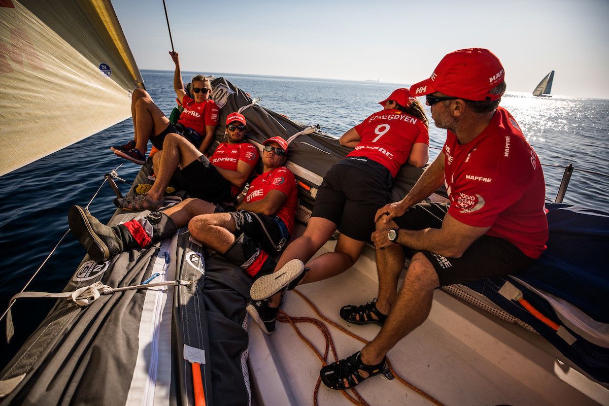 El Mapfre, durante la etapa prólogo de la Volvo Ocean Race