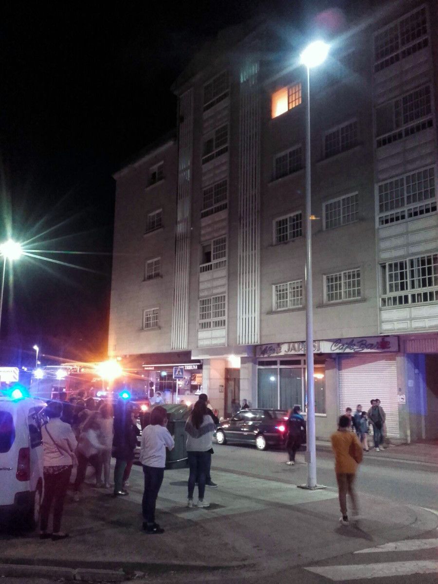 Incendio en un piso de Conde de Bugallal