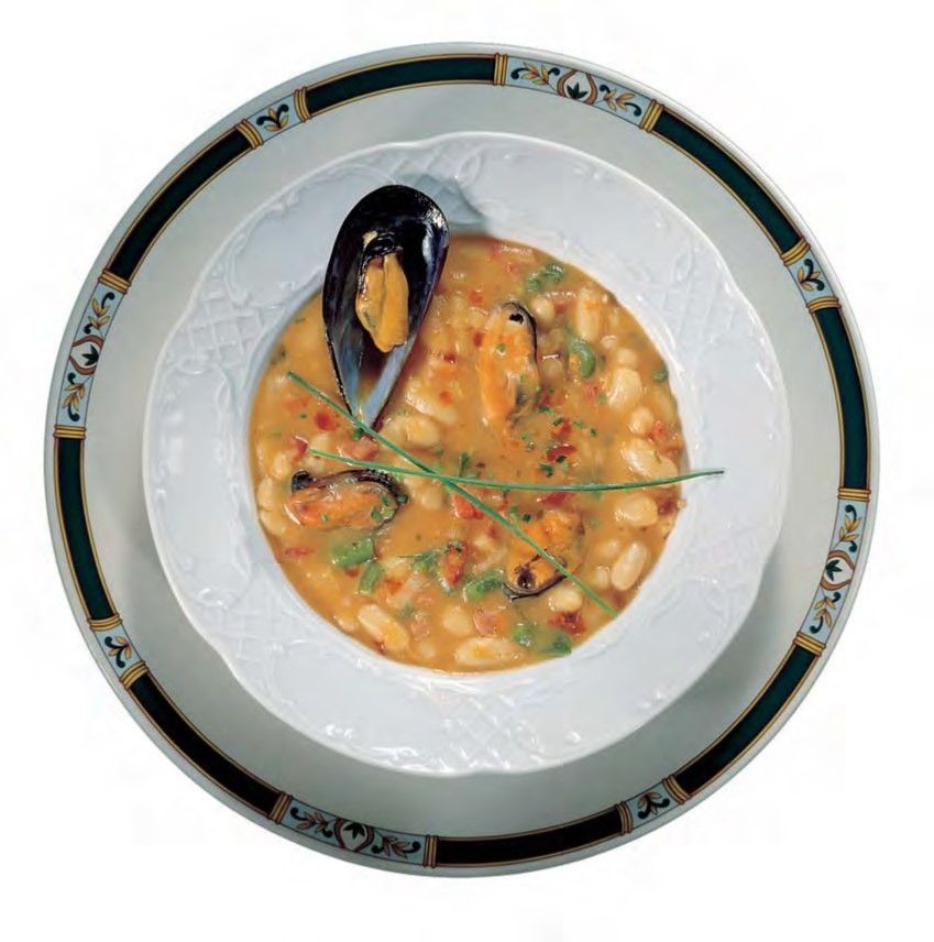 Habas con mejillones