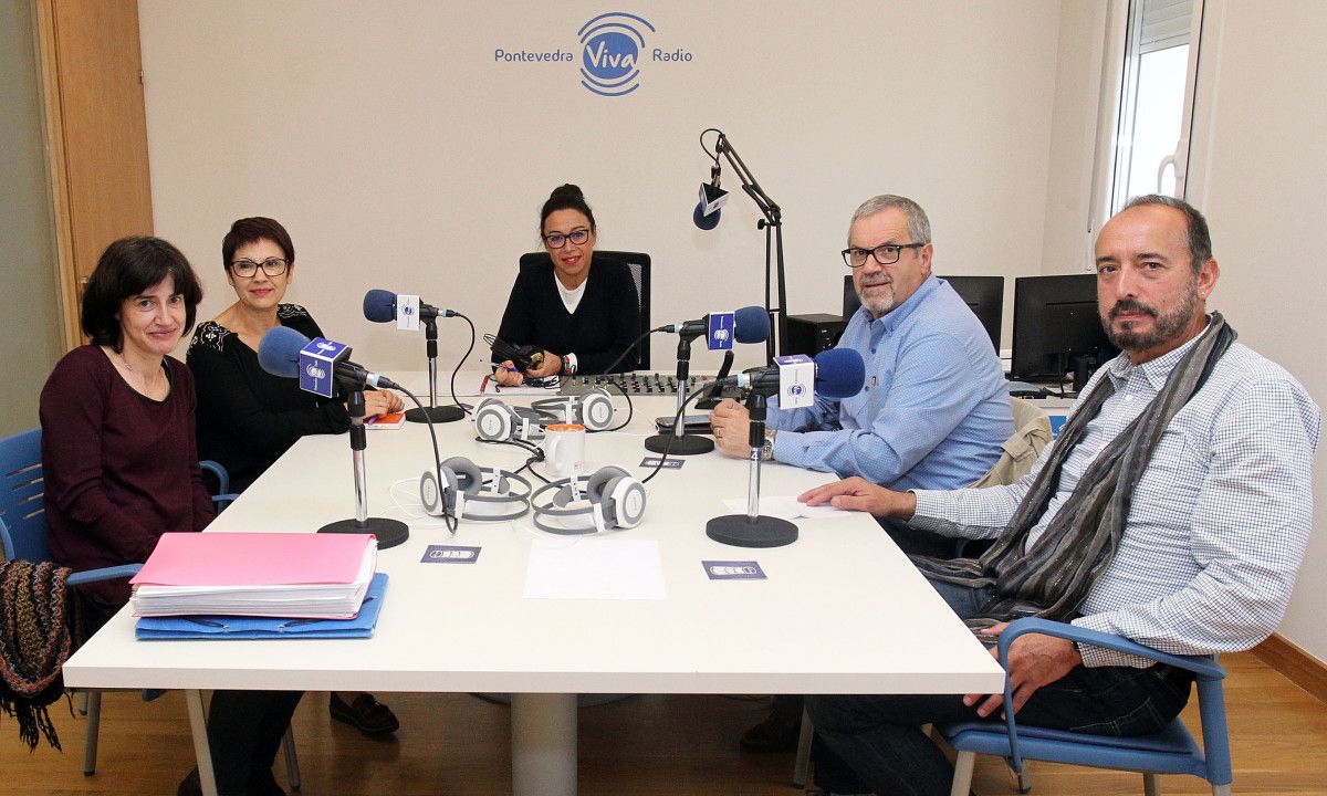 Ana Acuña, Conchi Mumary, José María Fernández e Miguel Angel Yebra en PontevedraViva Radio