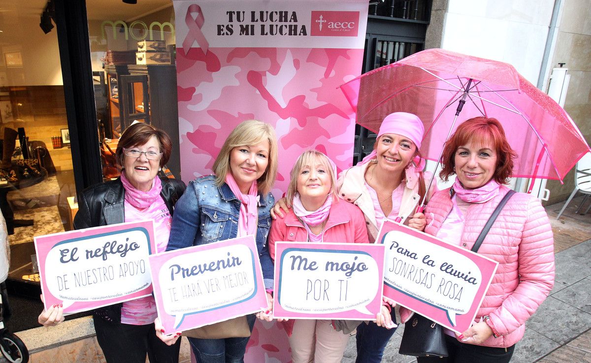 Conmemoración del día mundial contra el cáncer de mama en Pontevedra
