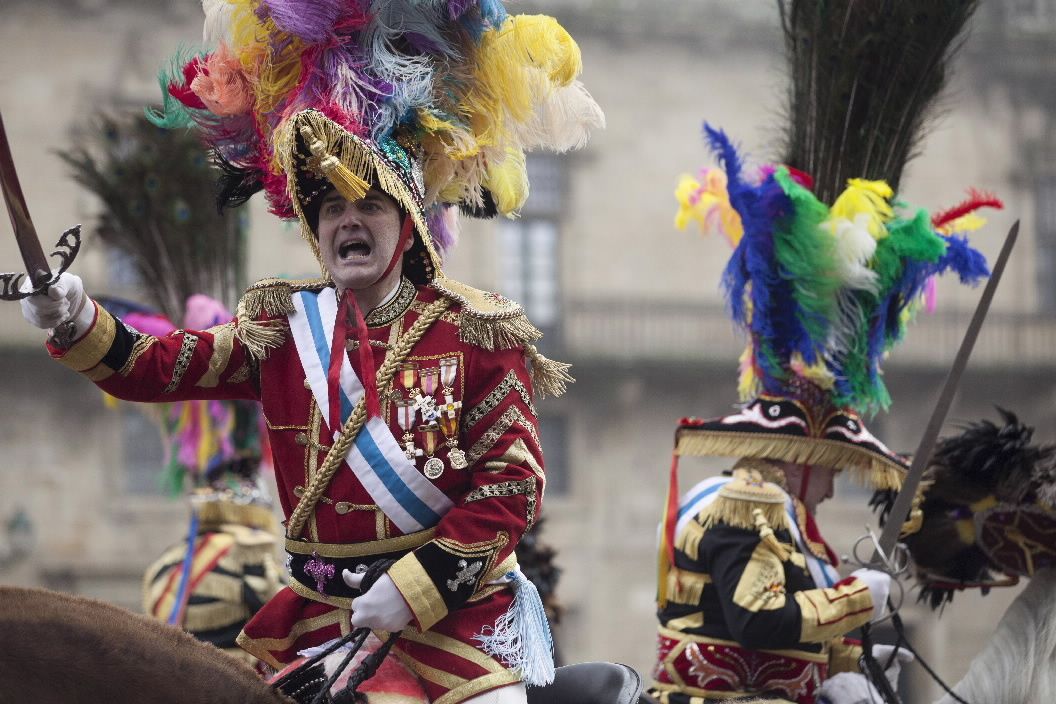 Los 'Xenerais da Ulla', en uno de sus recientes carnavales