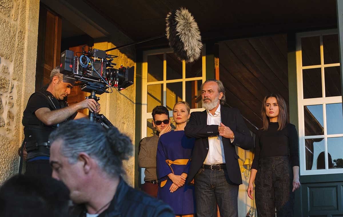 Rodaje de la serie "Vivir sin permiso" en el Pazo da Toxeiriña (Moraña)