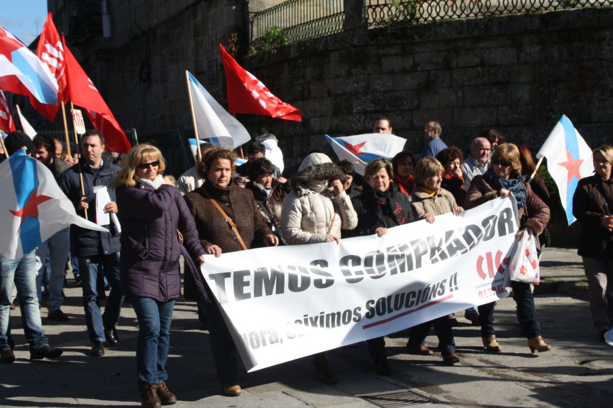 Trabajadoras de Alfageme se manifiestan en las calles de Pontevedra Trabajadoras de Alfageme se manifiestan en las calles de Pontevedra