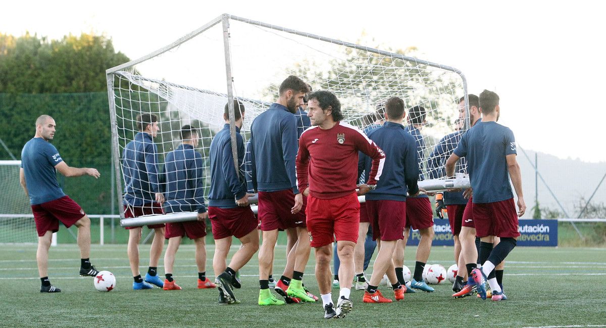 Luisito, en el entrenamiento de este lunes en Príncipe Felipe