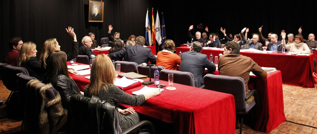 Momento del Pleno en el que María Biempica votó en contra de la ley del aborto