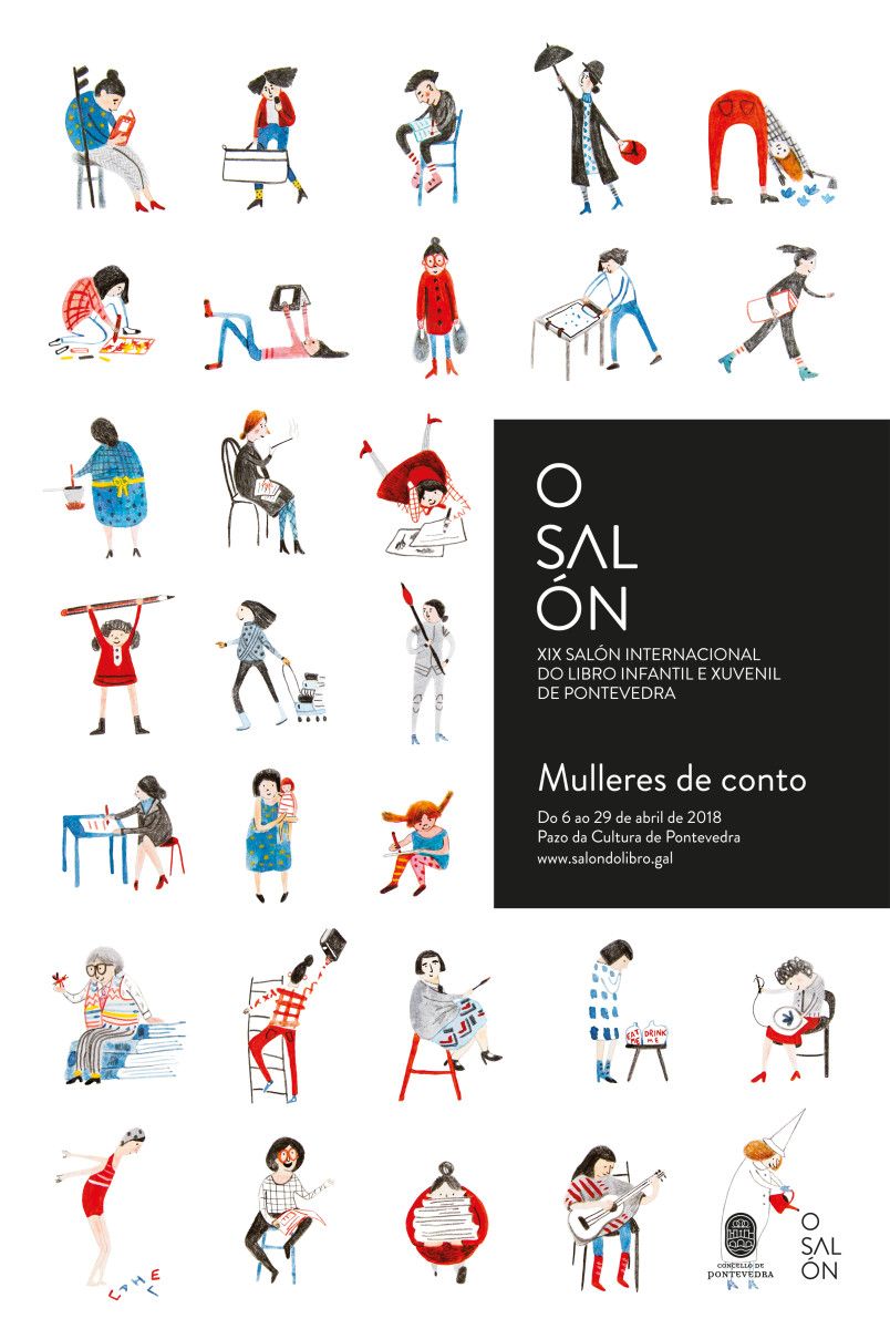 Cartel ganador del concurso de ilustración del Salón do Libro