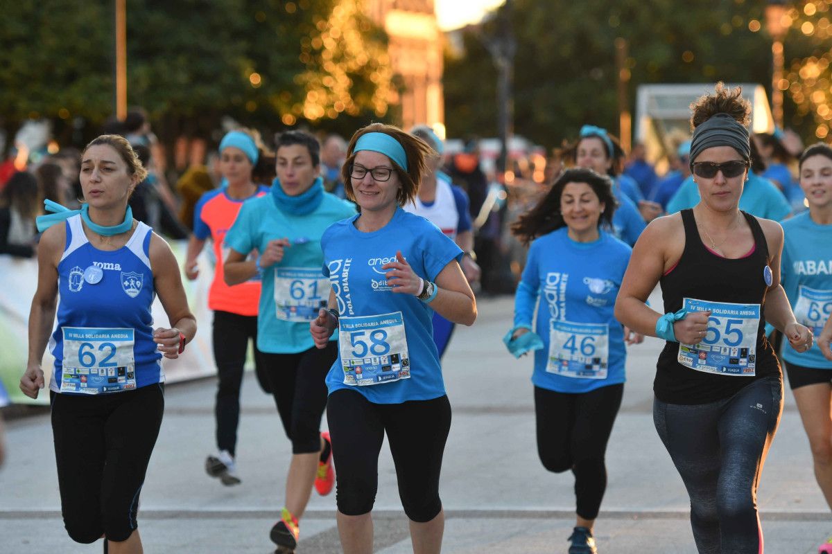 Participantes na milla urbana solidaria pola diabetes