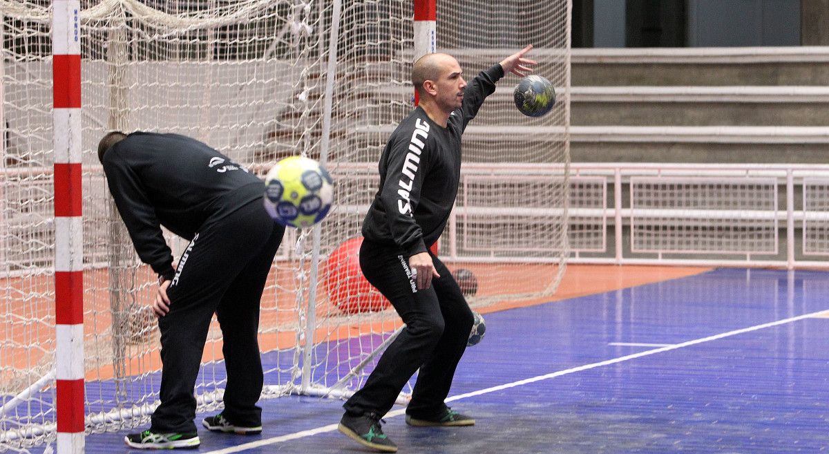 Lloria, en un entrenamiento del Teucro en el Municipal