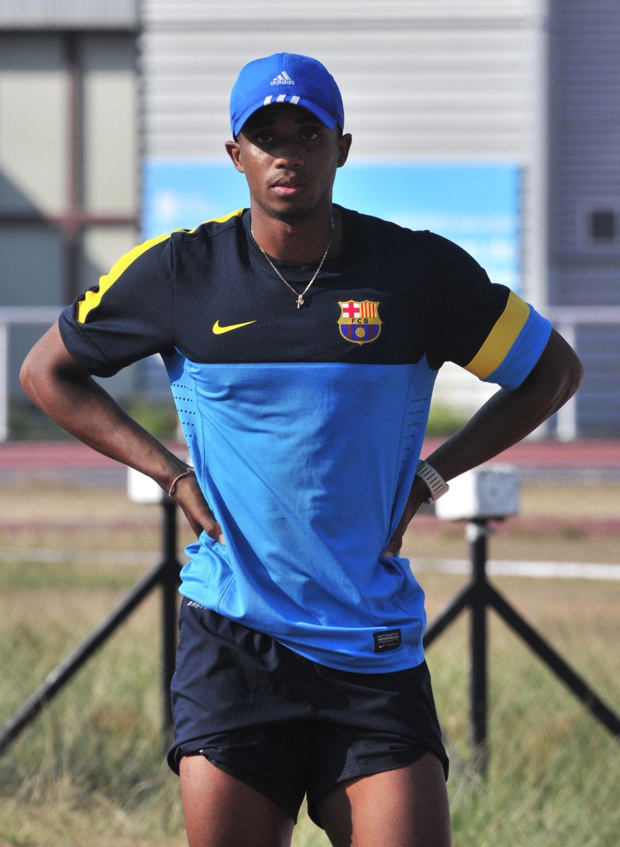 Jean Marie Okutu en el Campeonato Gallego celebrado en el CGTD