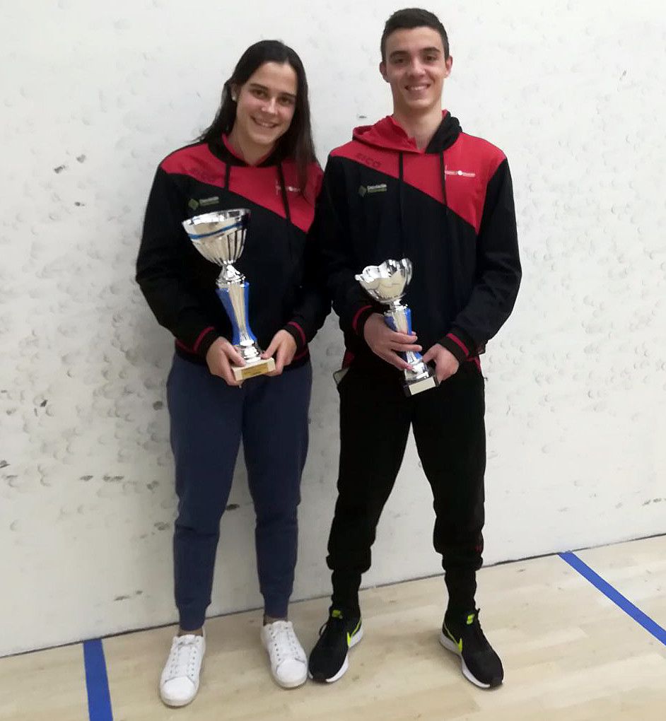 Marta Domínguez y Gonzalo Romero tras el Campeonato Gallego de Squash
