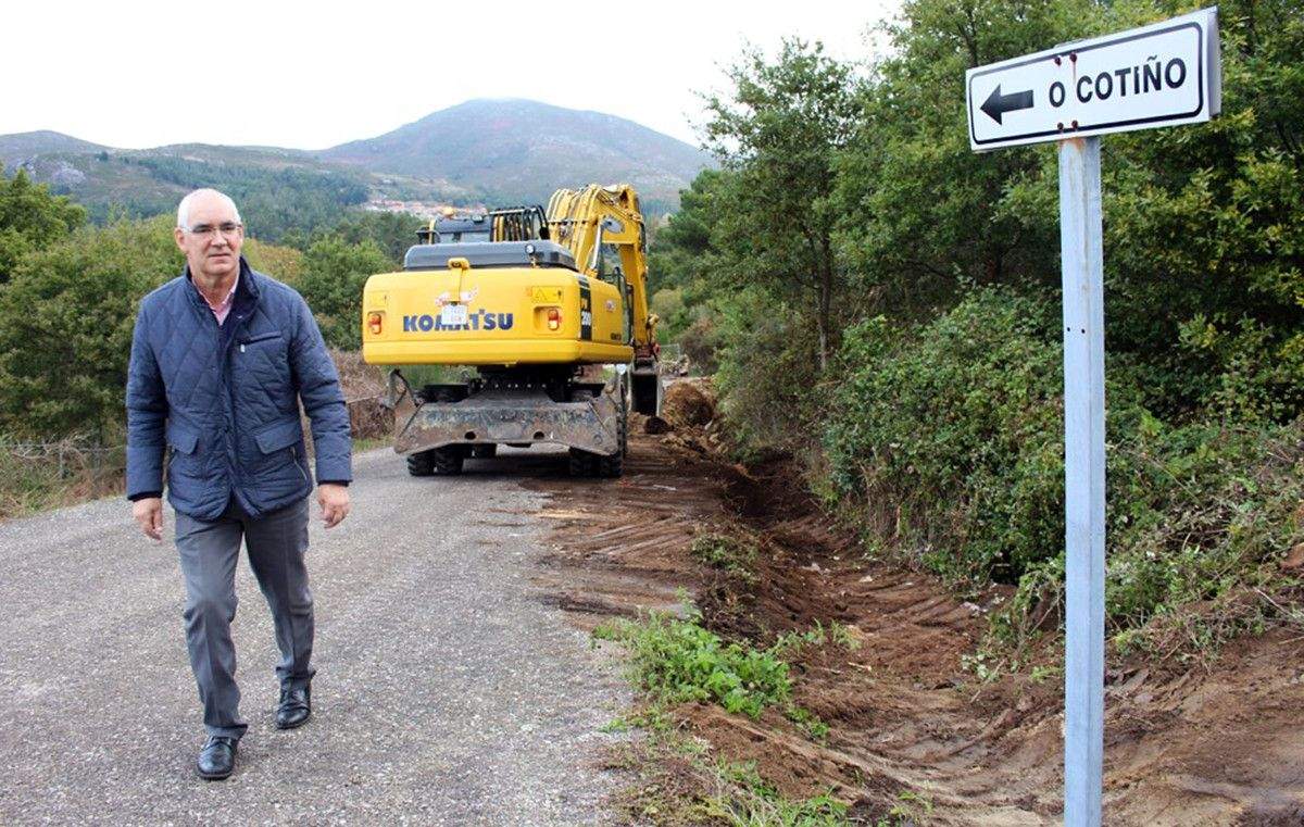 Obras no abastecimiento de auga de Antas 